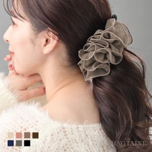 カラーリニューアル バナナクリップ ヘアアクセサリー　ヘアクリップ　シフォン　ボリューム H-24 アクセサリーSHOP レディース　爆買 mbgt
