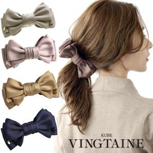 レイヤードリボンバナナクリップ リボン ヘアクリ...の商品画像