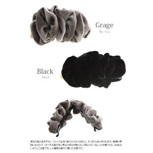 バナナクリップ ベロア フリル ボリューム 秋...の詳細画像1