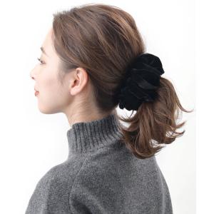 バナナクリップ ベロア フリル ボリューム 秋...の詳細画像4