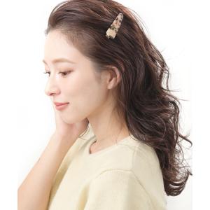 ヘアクリップ べっ甲風 ミニ ダッカールクリッ...の詳細画像1
