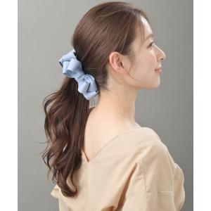 バナナクリップ リボン デニム風 ボリューム ...の詳細画像1