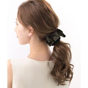 ヘアゴム ベロア リボン シンプル ヘアアクセ...の詳細画像3