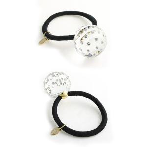 ヘアゴム クリアボール スワロフスキーH710...の詳細画像1