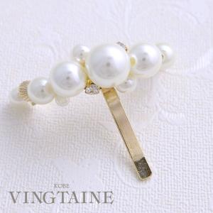 ポニーフック パール ビジュー ヘアアクセサリー ヘアゴム  レディース かわいい 大人っぽい ヴァンテーヌ H7290 爆買 mbgt
