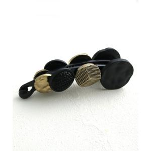 バナナクリップ ヘアクリップ ブラック ゴール...の詳細画像4