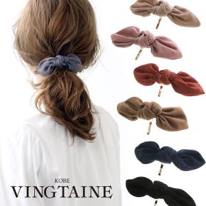 ポニーフック リボン ワイヤー入り ヘアカフ りぼん