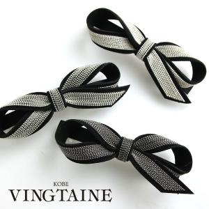 バレッタ ヘアクリップ チェーン ヘアアクセサリー リボン