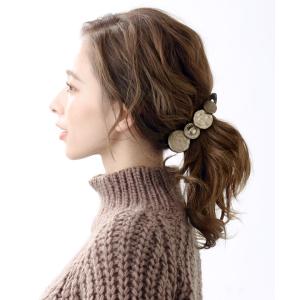 バナナクリップ ボタン メタル ヘアアクセサリ...の詳細画像2