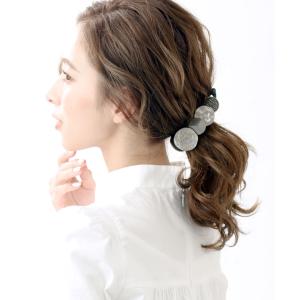 バナナクリップ ボタン メタル ヘアアクセサリ...の詳細画像3