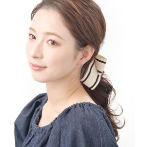 ヘアカフ ヘアゴム バイカラー リボン ヘアフ...の詳細画像5