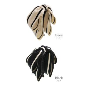 バナナクリップ バイカラー トップリボン ライ...の詳細画像1