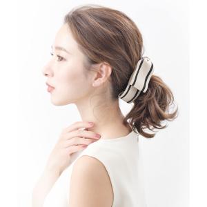 バナナクリップ バイカラー トップリボン ライ...の詳細画像5