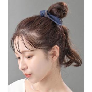 デニム リボン ヘアゴム 大人カジュアル シン...の詳細画像3