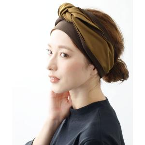 バイカラーヘアバンド ターバン 巻 リバーシブ...の詳細画像5