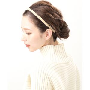 カチューシャ ベルベット ヘアアクセサリー 細...の詳細画像2