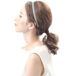 カチューシャ ベルベット ヘアアクセサリー 細...の詳細画像5