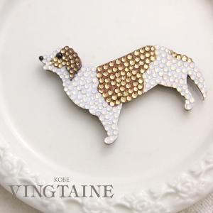 SWAROVSKI（スワロフスキー） ブローチ 犬 いぬ わんちゃん