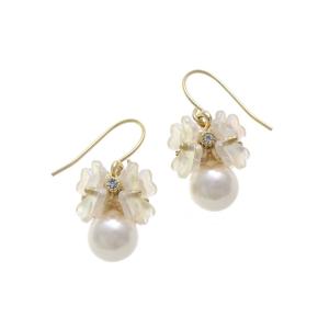 SALE パール×フラワーピアス・イヤリング ...の詳細画像2