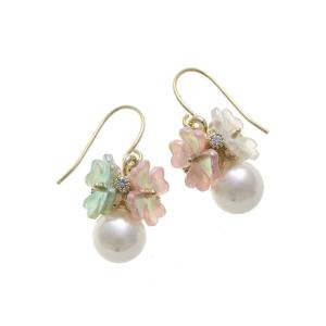 SALE パール×フラワーピアス・イヤリング ...の詳細画像3