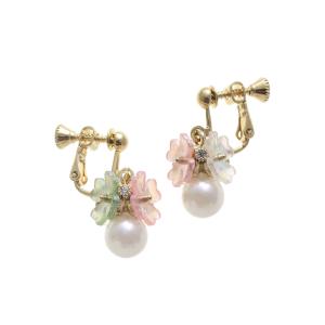 SALE パール×フラワーピアス・イヤリング ...の詳細画像5