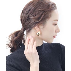 ピアス イヤリング メタル ぽってり 樹脂 C...の詳細画像2