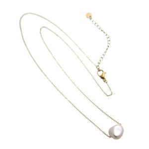 ネックレス バロックパール チェーン 一粒 金...の詳細画像2