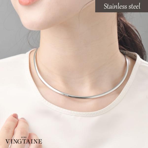 ネックカフ ステンレスアクセ チョーカー 金アレ対応 モード 大人 レディース TC125 mbgt
