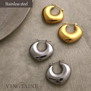 ピアス ステンレス サージカルステンレス メタル ぽってり キャッチレス 金属アレルギー アレルギー対応  TP012 mbgt｜vingtaine