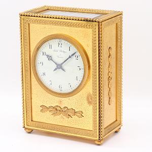 デッドストック級 パテックフィリップ ジュネーブ ゴールドケース ソーラー QZ ホワイト文字盤 置き時計 0034210 1BJT MST ABC18215