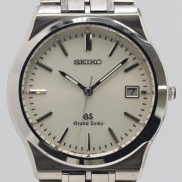 良品 稼働 グランドセイコー SBGG001 8N65-9000 QZ デイト シルバー文字盤 メン...