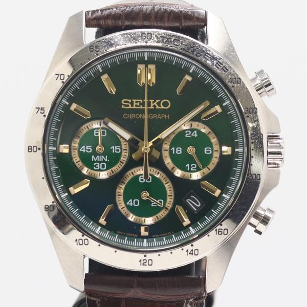 良品 稼働 セイコー セレクション SBTR017 8T63-00D0 QZ クロノグラフ デイト ...
