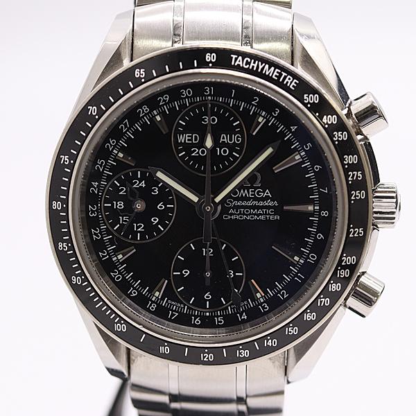 良品 稼働 保/コマ付 オメガ スピードマスター 3220.50 AT/自動巻 クロノグラフ ブラッ...