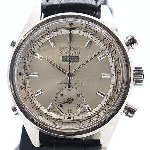 稼働 セイコー カウンタークロノグラフ 5718-8000 AT/自動巻 シルバー文字盤 メンズ腕時計 9KHG MTM ABC31463
