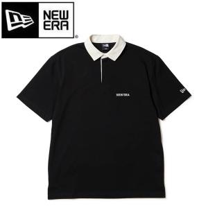 NEW ERA（ニューエラ） ゴルフ 半袖 ポロシャツ シアサッカー ブラック