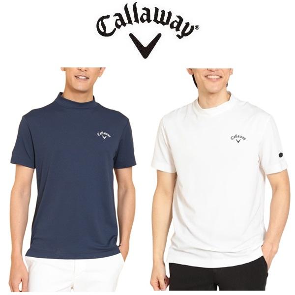 キャロウェイ メンズ ゴルフウェア 半袖シャツ 裏クール アイレットカノコ モックネックシャツ C2...