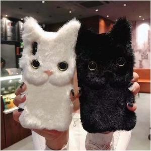 iphone X / XS / XR ケース 黒猫ちゃん 白猫ちゃん  かわいい｜vintel