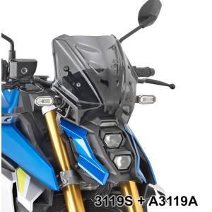 バイク スクリーン GIVI スズキ GSX-S 1000 21- スモークスクリーン 取り付けステー付属 3122S-A3122A｜vio0009