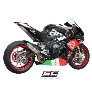 バイク マフラー SC-PROJECT - GP70-R スリップオンサイレンサー & フルチタンリンクパイプ アプリリア RSV4 / RF / RR '15-16｜vio0009