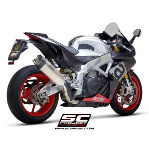 バイク マフラー SC-PROJECT - SC1-R スリップオンサイレンサー (ユーロ4対応 / 消音バッフル付属) RSV4 / RF / RR '18-20 / 1100 FACTORY '19-20｜vio0009