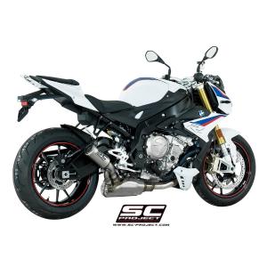 バイク マフラー SC-PROJECT - CR-T スリップオン & チタンリンクパイプ (公道可 / ユーロ4 / 純正キャタライザー対応) BMW S1000 R '17-20｜vio0009