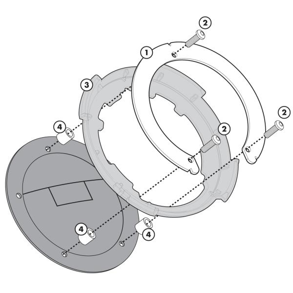 バイク タンクバッグ GIVI BF04 Tanklock用フランジ KAWASAKI Z 1000...