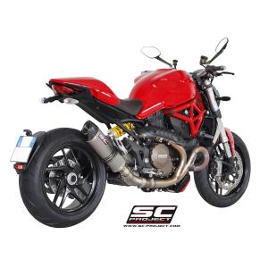 バイク マフラー SC-PROJECT - オーバル スリップオンサイレンサー (消音バッフル付属) MONSTER 1200 / S '14-16｜vio0009