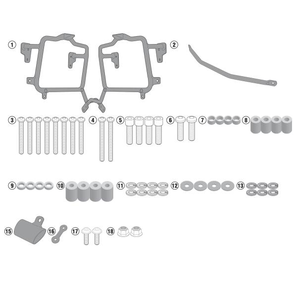 バイク パニアステーGIVI PL3112 スズキ DL650 V-STROM 2017- モデル適...