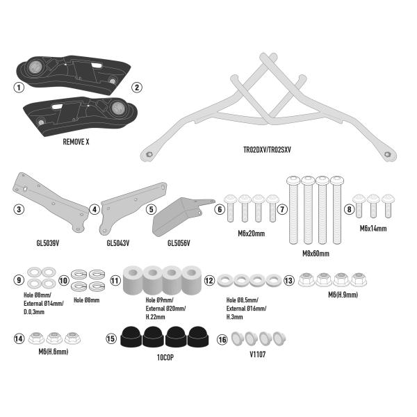 バイク パニアステー GIVI Easy-T サイドバッグ用 Remove-X サイドステー ホンダ...