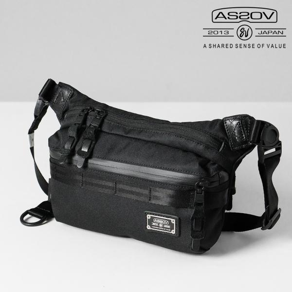 アッソブ AS2OV ショルダーバッグ CORDURA DOBBY 305D ファニーパック ブラッ...