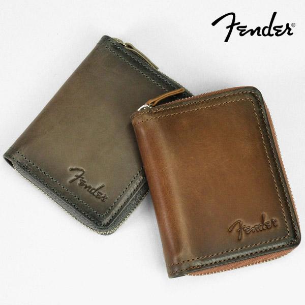フェンダー Fender 二つ折り財布 サンバースト ロゴ ラウンドファスナー ミニ 各色 950-...