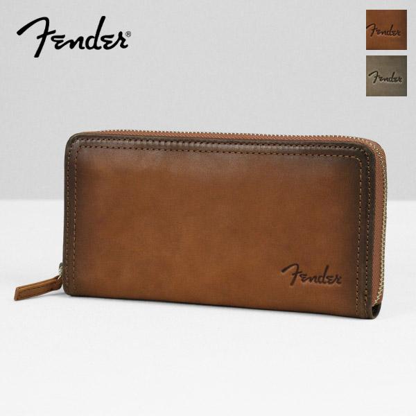 フェンダー Fender 長財布 サンバースト ロゴ ラウンドファスナー レザー 各色 950-50...