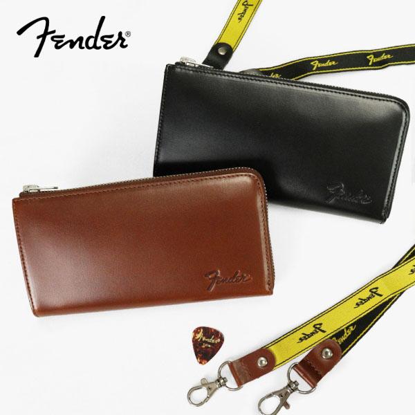 フェンダー Fender 長財布 モノグラムストラップ ギターピック付き レザー 各色 950-70...
