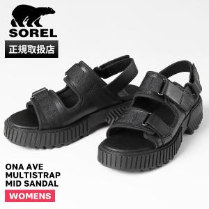 ソレル SOREL サンダル レディース オーエヌエーアベニュー マルチストラップ ミッドサンダル ブラック 靴 NL5235 010 | ブランド [正規取扱店]【ポイント2倍】